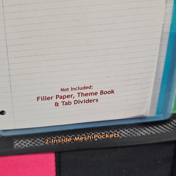 New Case It 2 in1 Dual 3 Ring Binder Dividers Mesh Pockets Folder Shoulder Strap - Picture 8 of 16